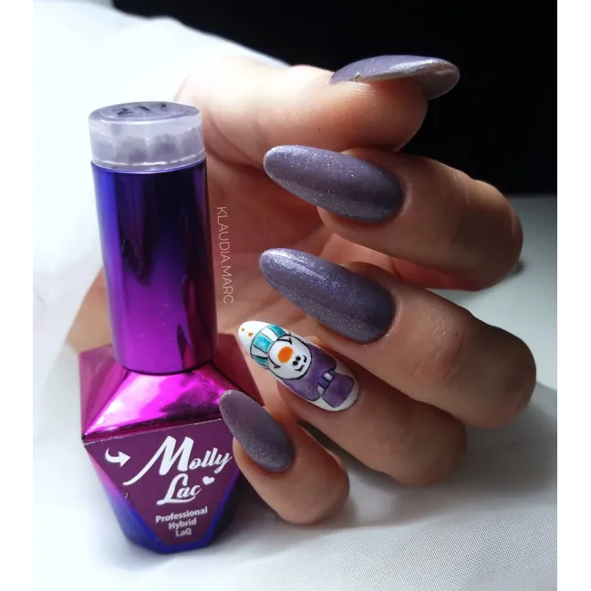 217 Mollylac Colore smalto semipermanente Polish Soakoff Glitter OBSESSION Mollylac 10 gr