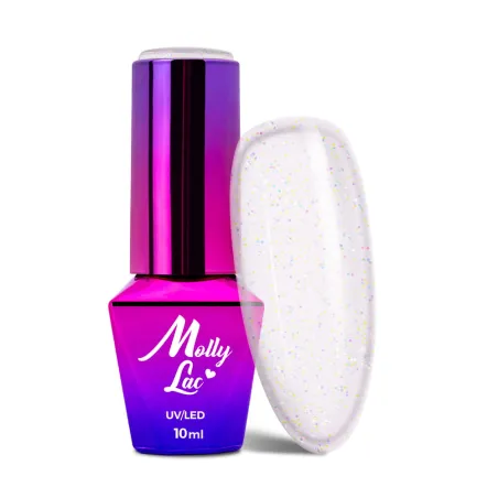 220 Mollylac Colore smalto semipermanente Soakoff Glitter Holo WINTER CRYSTALIZE Mollylac 10 gr
