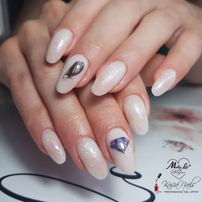 220 Mollylac Colore smalto semipermanente Soakoff Glitter Holo WINTER CRYSTALIZE Mollylac 10 gr