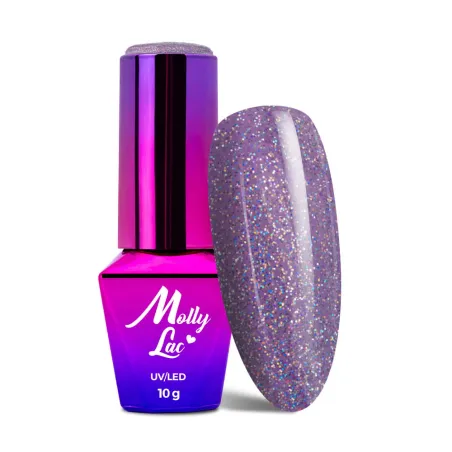 224 Mollylac Colore smalto semipermanente Soakoff Glitter Holo WINTER CRYSTALIZE Mollylac 10 gr