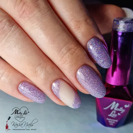 224 Mollylac Colore smalto semipermanente Soakoff Glitter Holo WINTER CRYSTALIZE Mollylac 10 gr