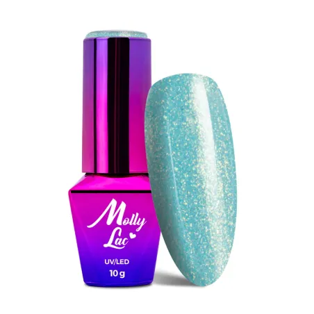 228 Mollylac Colore smalto semipermanente Polish Soakoff Glitter Perlato WINTER CRYSTALIZE Mollylac 10 gr