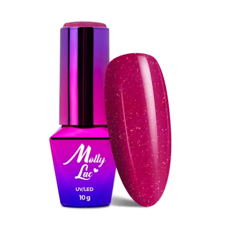 232 Mollylac Colore smalto semipermanente Polish Soakoff Glitter GLOWING TIME 10gr