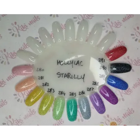 Colore smalto semipermanente Polish Soakoff Glitter Holo STARILLY Mollylac 5ml n.281