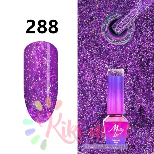 Colore smalto semipermanente Polish Soakoff Glitter Holo STARILLY Mollylac 5ml n.288