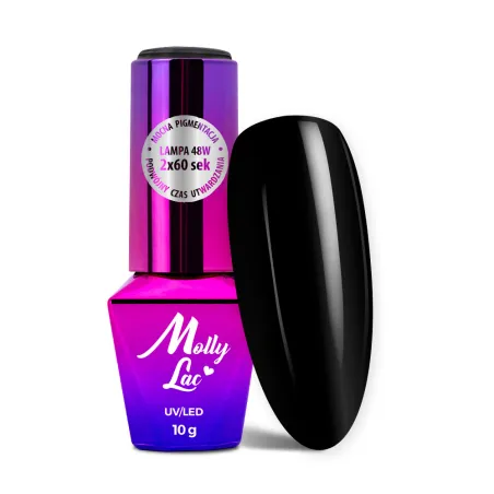 Semipermanente Mollylac ULTIMATE BLACK Allepaznokcie 10 ml