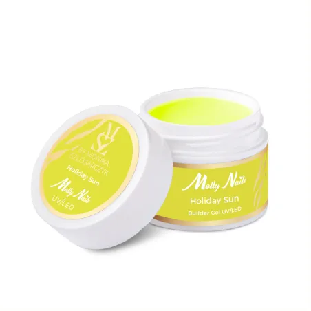 HOLIDAY SUN Gel costruttore giallo Hemafree Milky dream Mollynails 15 gr