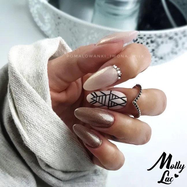 381 Mollylac Colore Smalto semipermanente Glitter Soakoff WEDDING DREAM CHAMPAGNE 10gr