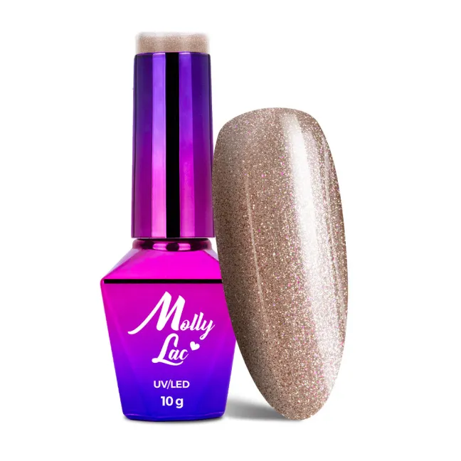 385 Mollylac Colore Smalto semipermanente Glitter Soakoff WEDDING DREAM CHAMPAGNE 10gr