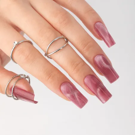 440 Mollynails Colore Smalto semipermanente Glitter Soakoff CAT EYE WOMANITY 10gr