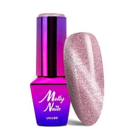 441 Mollynails Colore Smalto semipermanente Glitter Soakoff CAT EYE WOMANITY 8gr