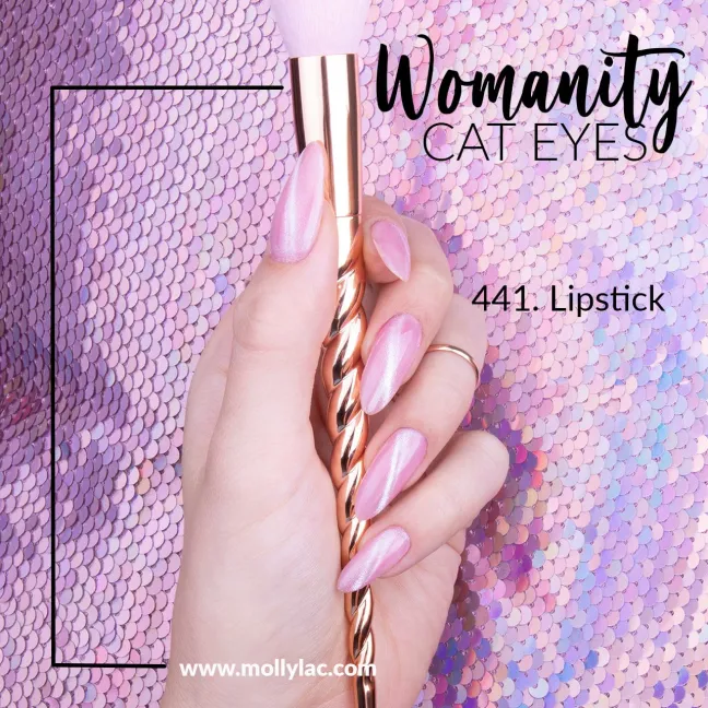 441 Mollynails Colore Smalto semipermanente Glitter Soakoff CAT EYE WOMANITY 8gr