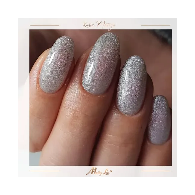 447 Mollynails Colore Smalto semipermanente Glitter Soakoff CAT EYE WOMANITY 8gr