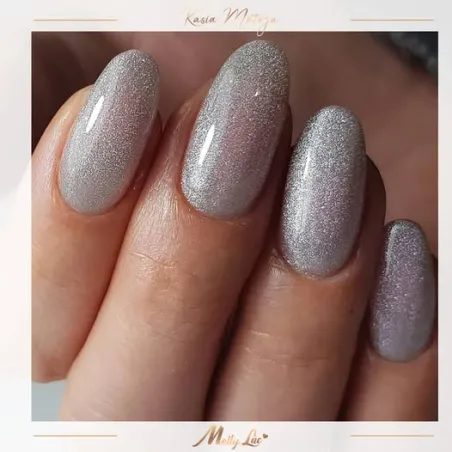 447 Mollynails Colore Smalto semipermanente Glitter Soakoff CAT EYE WOMANITY 8gr