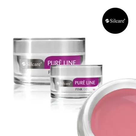 Gel costruttore PINK Pure Line Silcare 50 gr, unghie Silcare, GEL COSTRUTTORI unghie.
