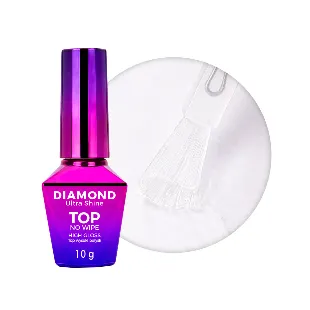 DIAMOND ULTRA SHINE 10ml Finish topcoat no wipe senza dispersione Mollynails