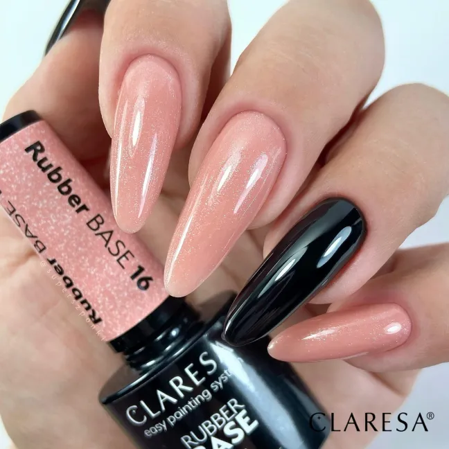 RUBBER 16 Base ibrida cover glitter Claresa 5 gr