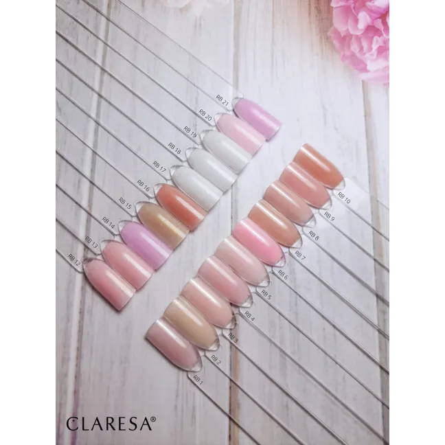 RUBBER 18 Base ibrida bianco latte glitter Claresa 5 gr