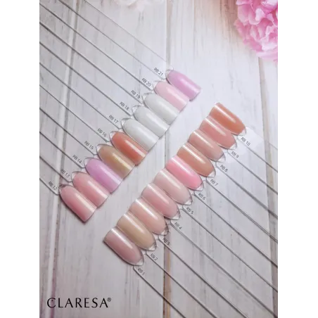 RUBBER 18 Base ibrida bianco latte glitter Claresa 5 gr