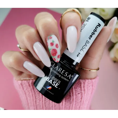RUBBER 18 Base ibrida bianco latte glitter Claresa 5 gr