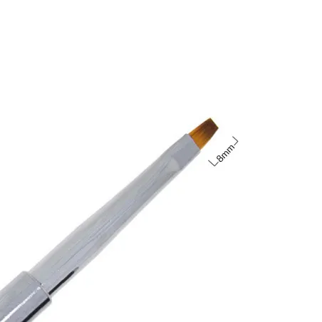 Pennello acrygel doppia punta: spatola e setole quadrata per polygel