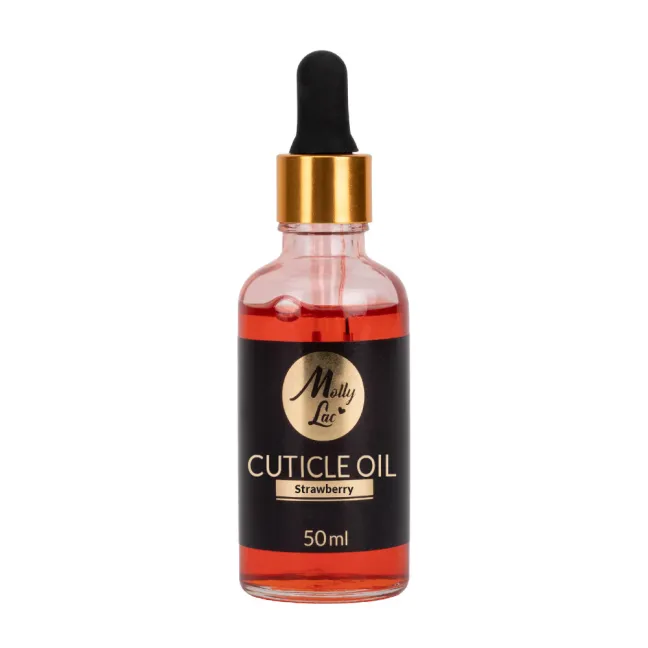 Olio FRAGOLA Mollylac 50ml olio cuticole idratante con pipetta contagocce