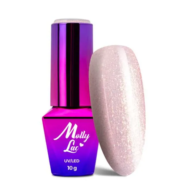 382 Mollylac Colore Smalto semipermanente Glitter Soakoff WEDDING DREAM CHAMPAGNE 10gr