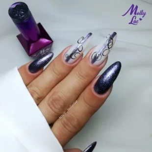 387 Mollylac Colore Smalto semipermanente Glitter Soakoff WEDDING DREAM CHAMPAGNE 10gr 2