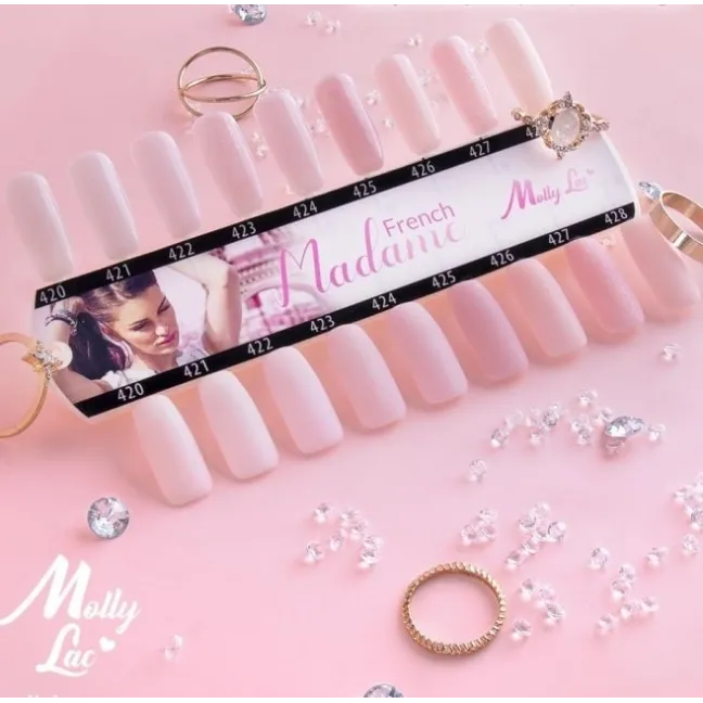 428 Mollylac Colore Smalto semipermanente Glitter Soakoff MADAME FRENCH 10gr