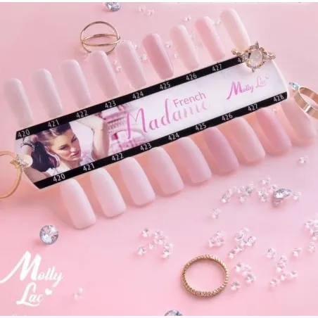 428 Mollylac Colore Smalto semipermanente Glitter Soakoff MADAME FRENCH 10gr