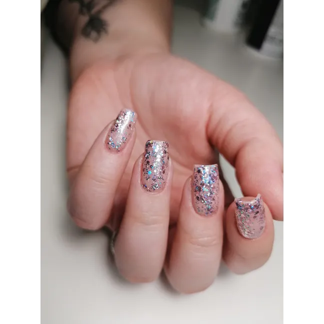 573 Mollylac Colore Smalto semipermanente Glitter Soakoff BORN TO GLOW 10gr