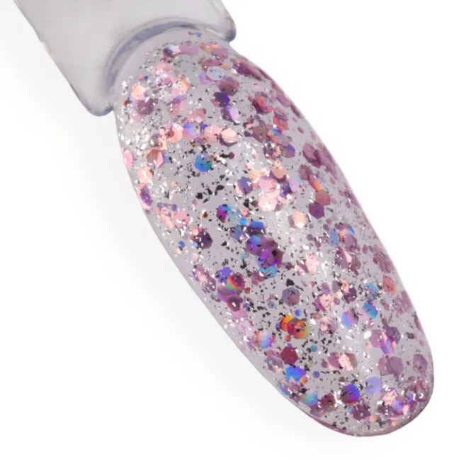 576 Mollylac Colore Smalto semipermanente Glitter Soakoff BORN TO GLOW 10gr