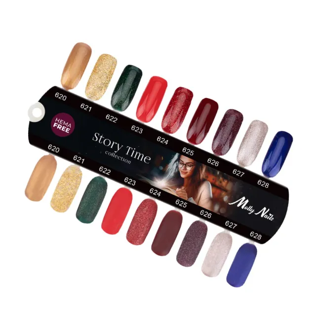 621 Mollylac Colore Smalto semipermanente Glitter Soakoff STORY TIME 10gr