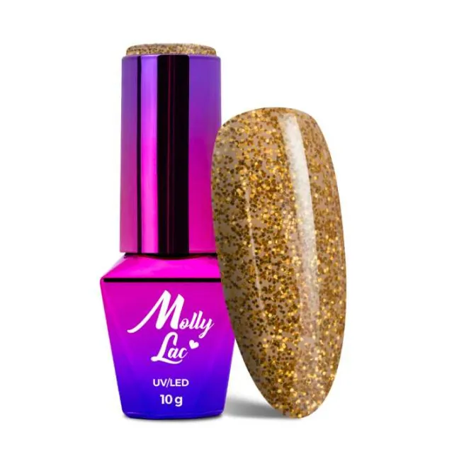 621 Mollylac Colore Smalto semipermanente Glitter Soakoff STORY TIME 10gr