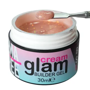 Cream glam FAST NAKED Builder Gel costruttore glitter denso Bsn 30ml