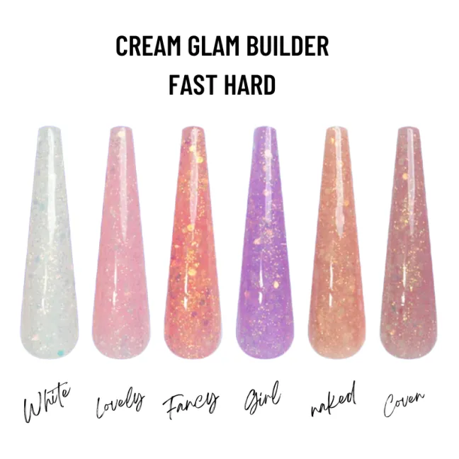 Cream glam FAST COVER Builder Gel costruttore glitter denso Bsn 30ml