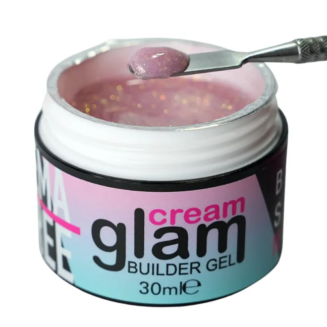 Cream glam FAST COVER Builder Gel costruttore glitter denso Bsn 30ml