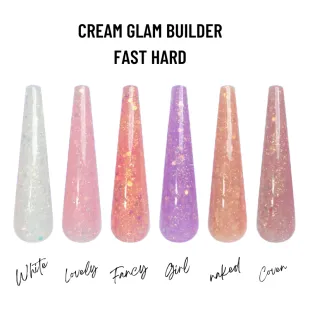 Cream glam FAST WHITE Builder Gel costruttore glitter denso Bsn 30ml 2