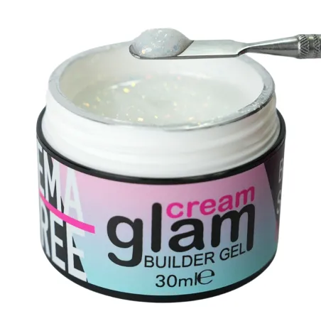 Cream glam FAST WHITE Builder Gel costruttore glitter denso Bsn 30ml