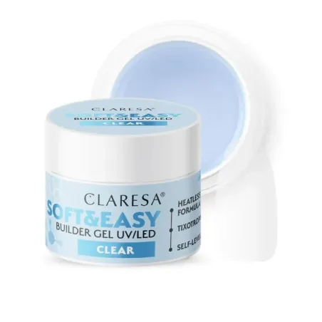 Gel costruttore Soft & Easy CLEAR Claresa 45 gr, unghie CLARESA, GEL COSTRUTTORI unghie.