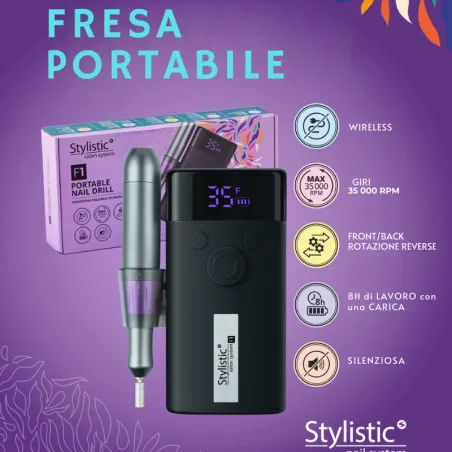 Fresa unghie portatile wireless STYLISTIC F1 35000 giri