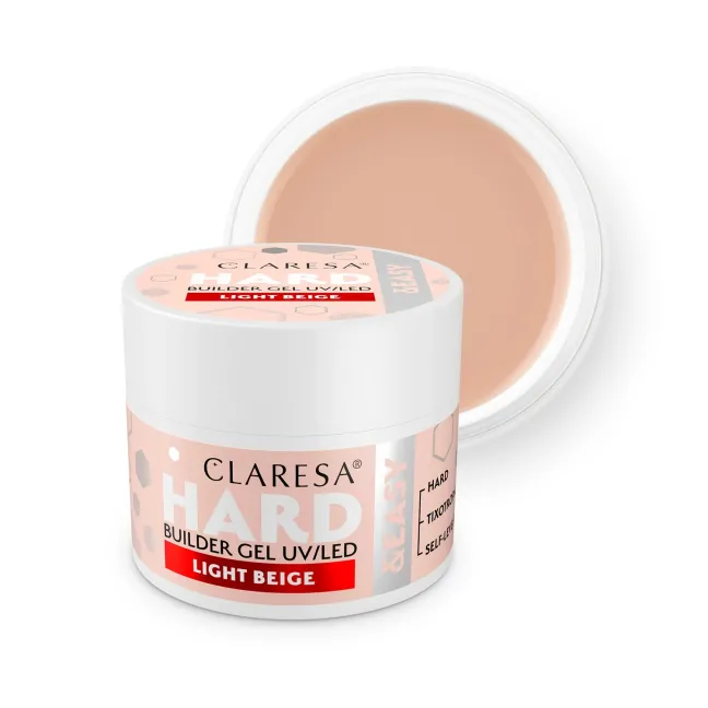 Hard & Easy LIGHT BEIGE 45gr Builder Gel costruttore cover Claresa