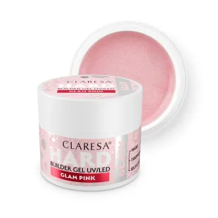 Hard & Easy GLAM PINK 45gr Builder Gel costruttore rosa glitter Claresa