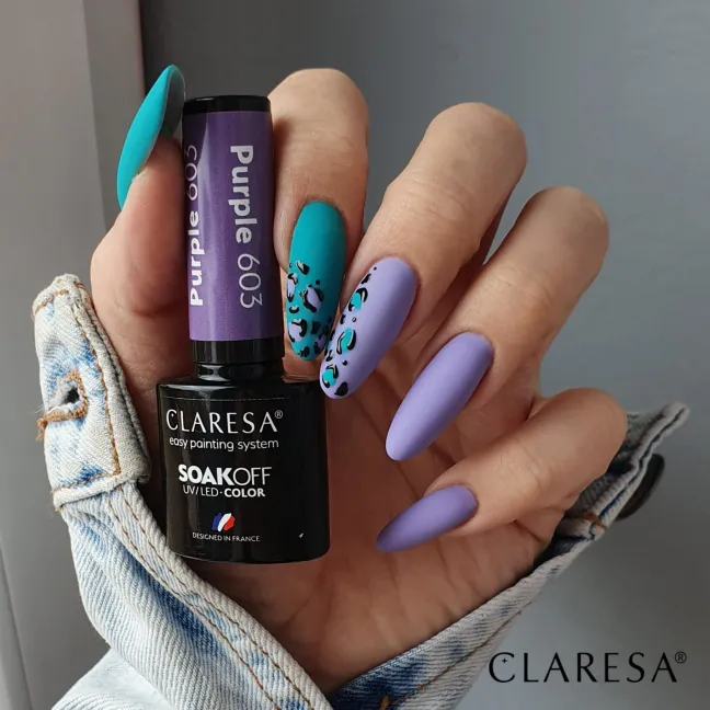 603 PURPLE Semipermanente Polish soakoff lilla Claresa 5 gr