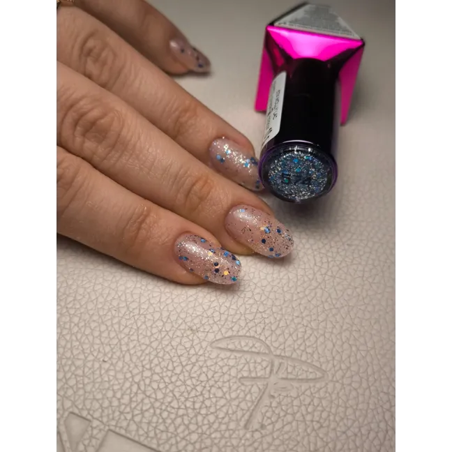 574 Mollylac Colore Smalto semipermanente Glitter Soakoff BORN TO GLOW 10gr