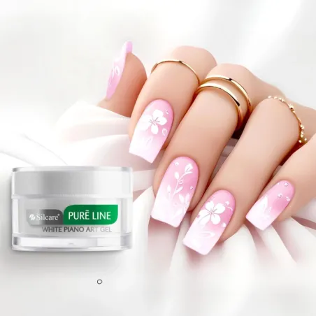 PIANO WHITE PURE LINE Gel color bianco con dispersione Silcare 10 ml