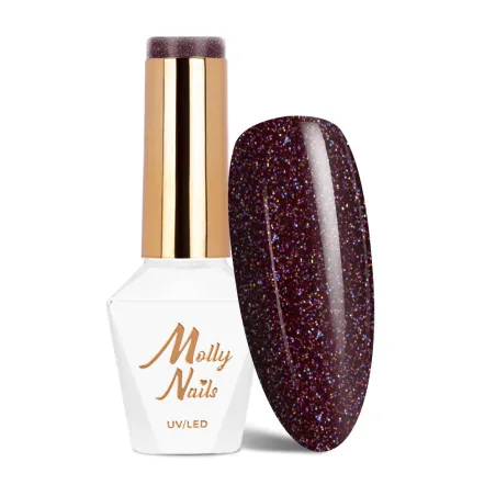 626 Mollynails Colore Smalto semipermanente Glitter Soakoff STORY TIME 8gr