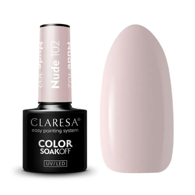 NUDE 102 Semipermanente Polish soakoff nude Claresa 5 gr