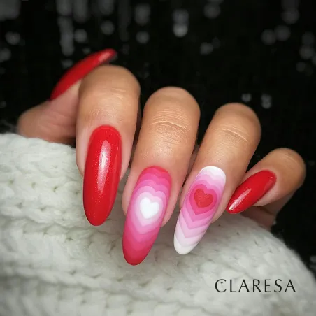 RED 411 Semipermanente Polish soakoff glitter rosso Claresa 5 gr