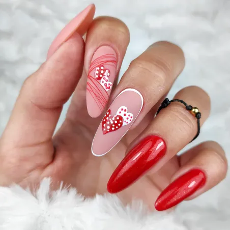 RED 411 Semipermanente Polish soakoff glitter rosso Claresa 5 gr